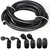 10/16/20/32FT 8AN CPE Fuel line Hose Braided Nylon Stainless Steel Oil Gas